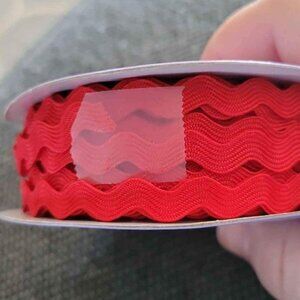 Red ric Rac Trim 7mm x 25yd. crafting ribbon